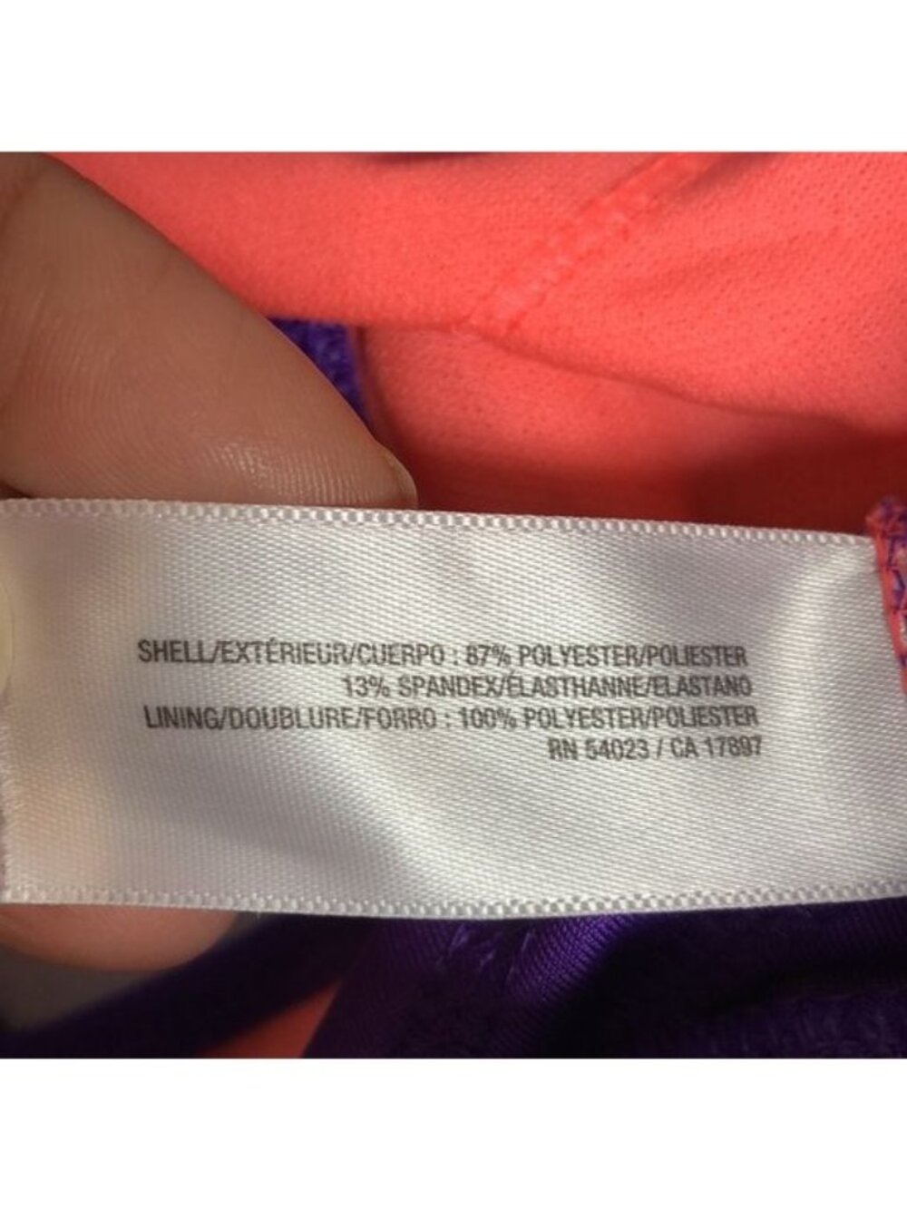 Old Navy Active Womens Sports Bra Purple Racerback WIRELESS L LARGE - Picture 3 of 5